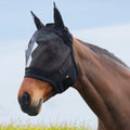Hy Equestrian Armoured Protect Half Fly Mask with Ears Black