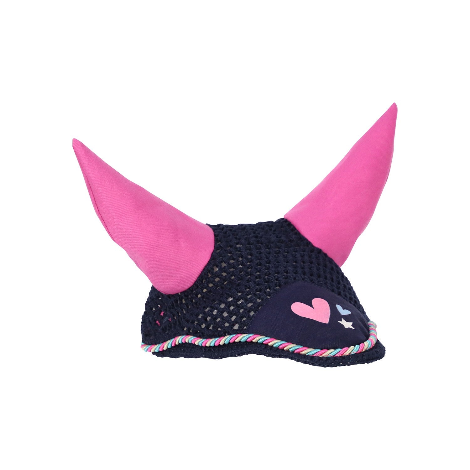 I Love My Pony Collection Fly Veil by Little Rider Navy/Pink/Teal