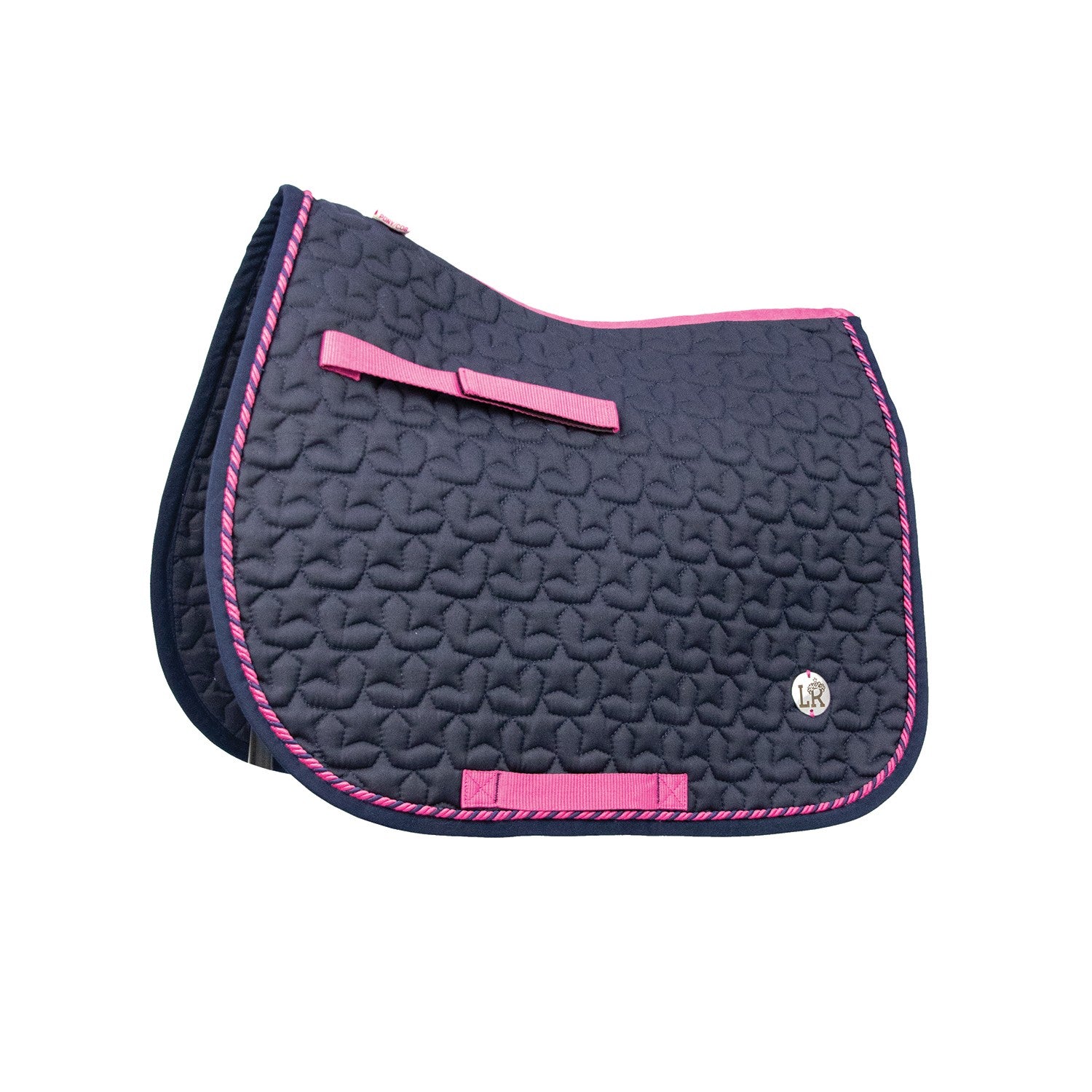 Suzie Saddle Pad by Little Rider Navy/Pink